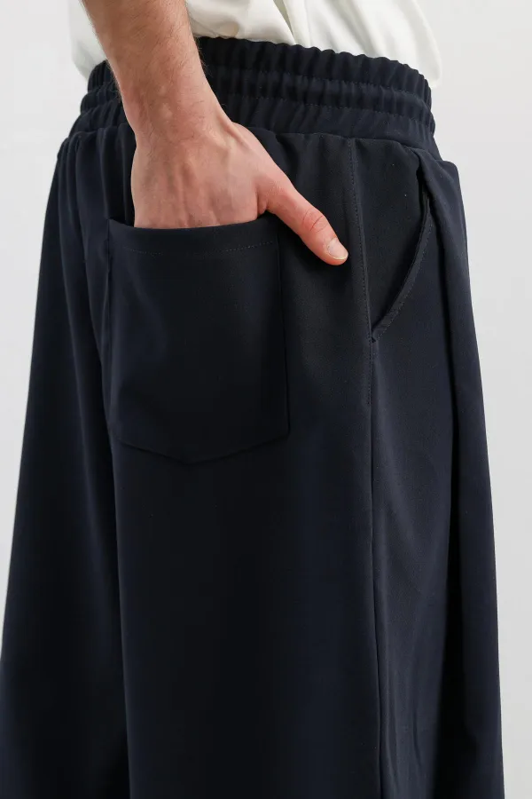 Balloon Fit Pantolon Lacivert