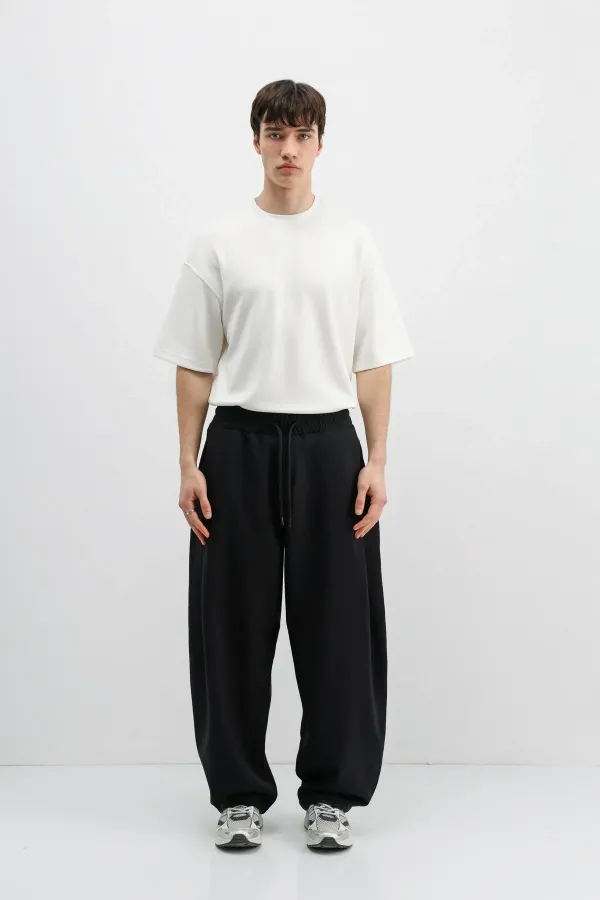 Balloon Fit Pantolon Siyah