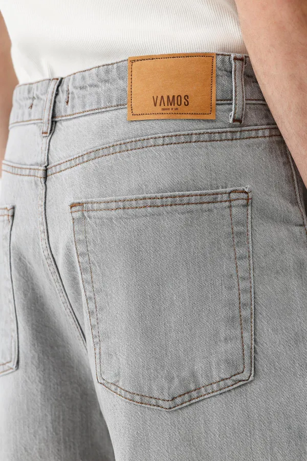 Super Baggy Fit Jean Ice Grı