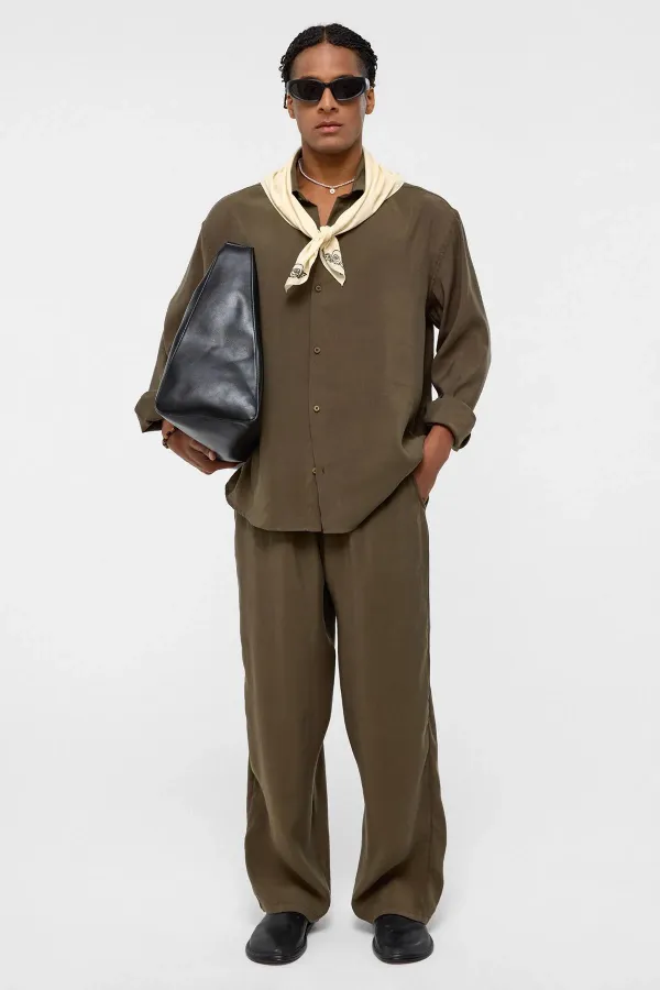 Baggy Fit Modal Kumaş Pantolon Haki