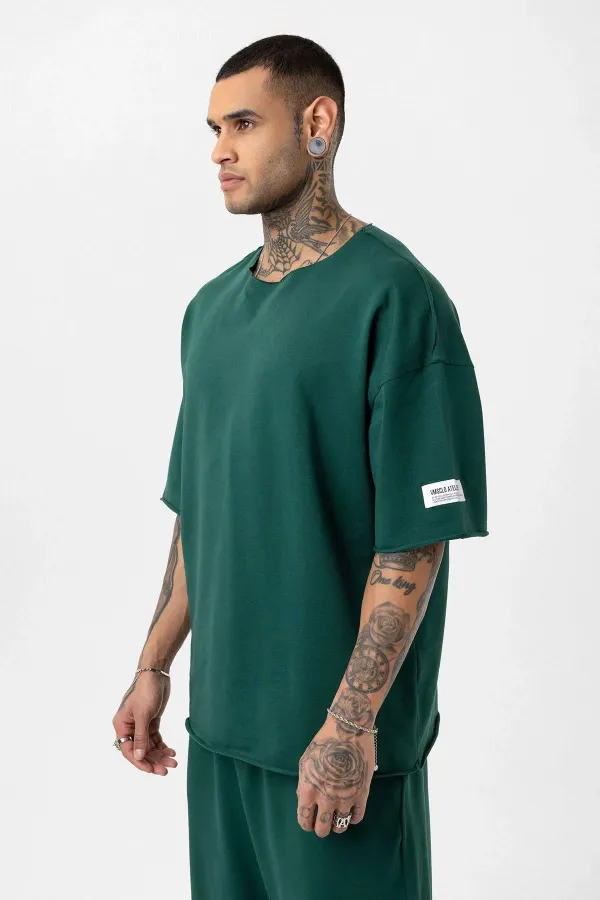 Etiket Detaylı Oversize Eşofman Takım Nefti Etiket Detaylı Oversize Eşofman Takım Nefti