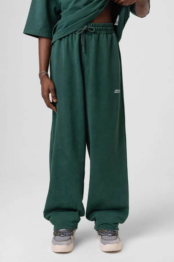 Yıkamalı Arka Baskılı Oversize Eşofman Takım Nefti