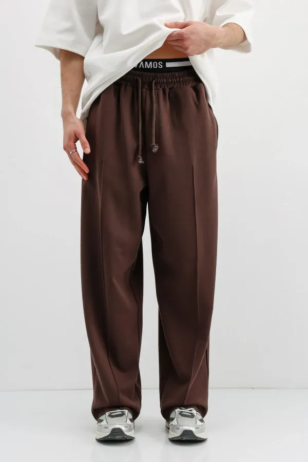 Baggy Fit Eşofman Alt Kahve