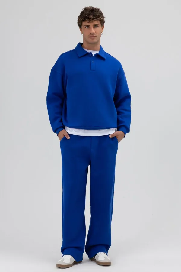 Basic Polo Yaka Sweatshirt Saks