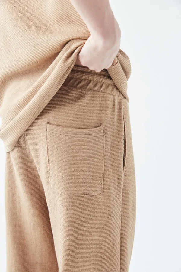 Oversize Basıc Triko Eşofman Takım Vizon Oversize Basıc Triko Eşofman Takım Vizon