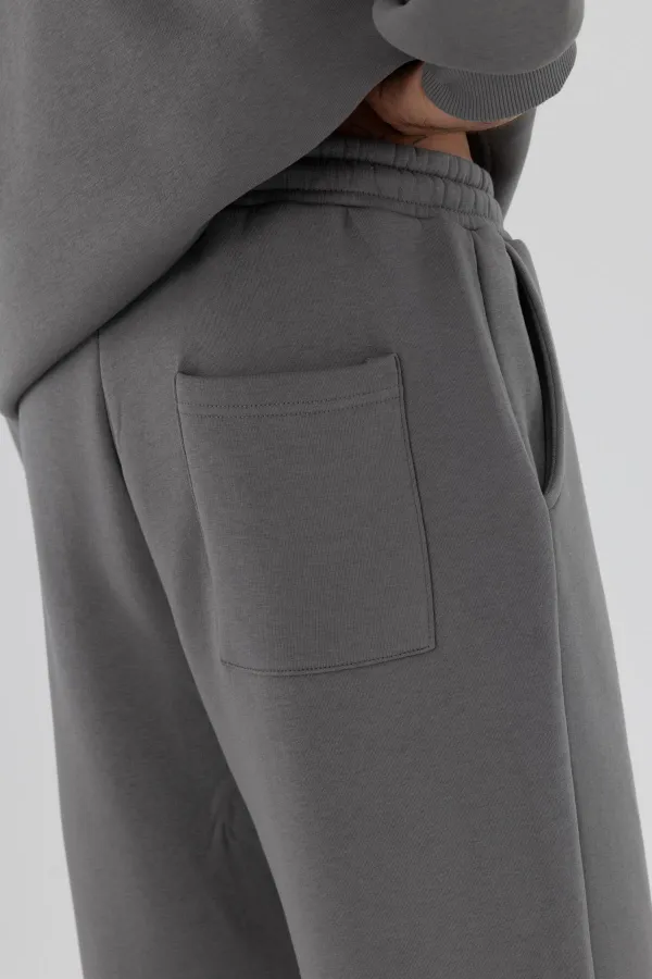 Basic Baggy Eşofman Alt Füme