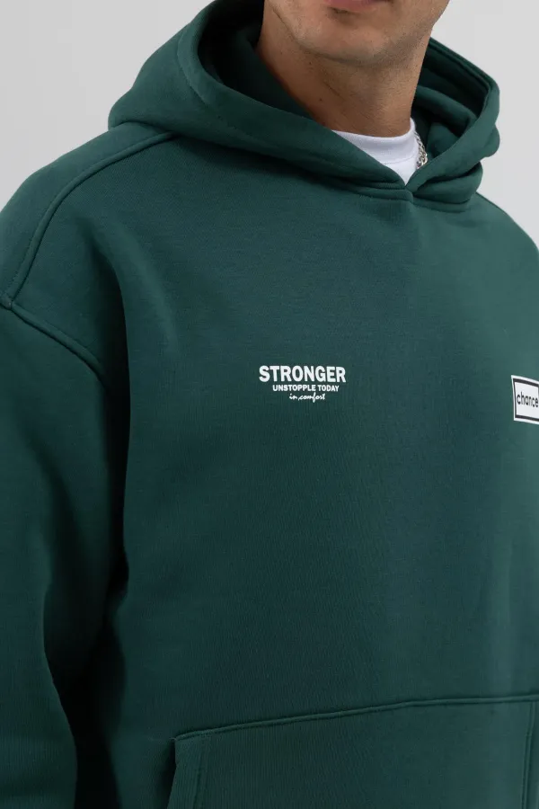 Sweat-shirt oversize imprimé au dos, bleu marine