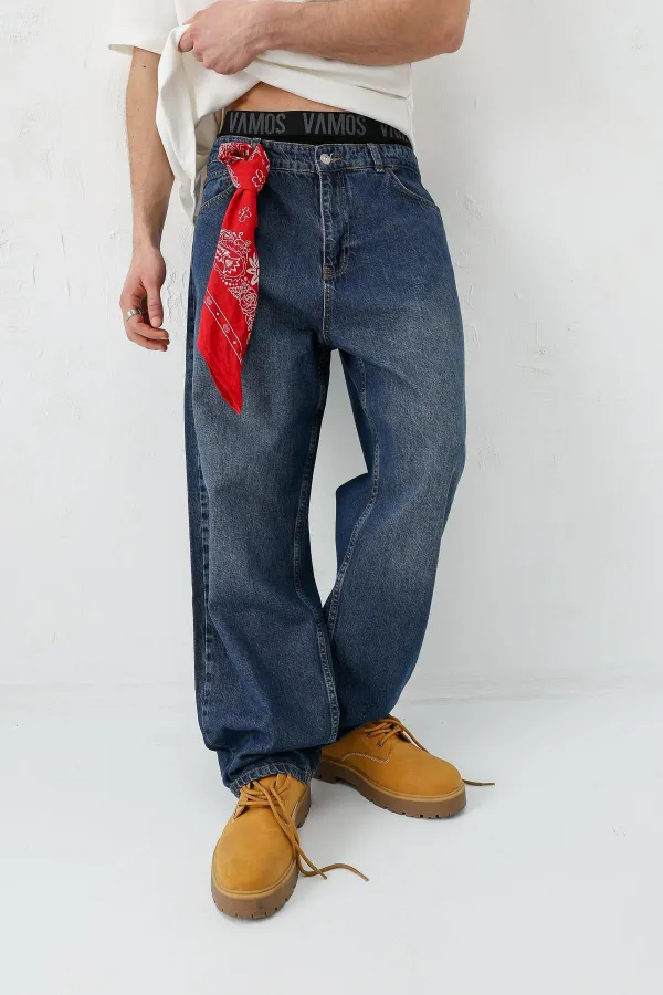 Baggy Fit Jean Mavi
