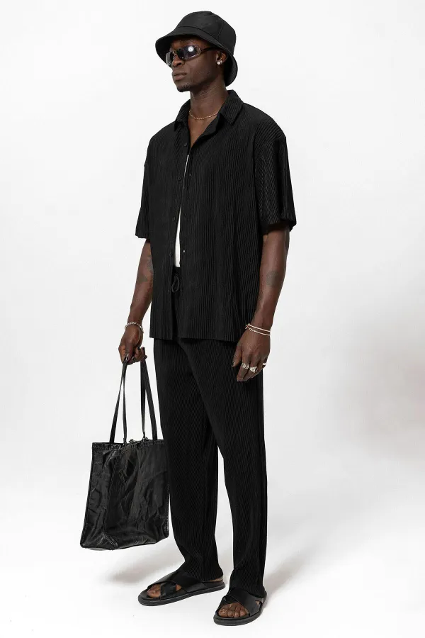 Basic Oversize Ottoman Suit Black