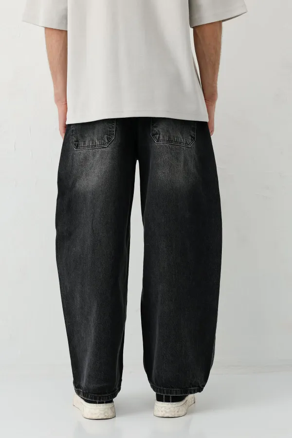 Barrel Fit Jeans Füme