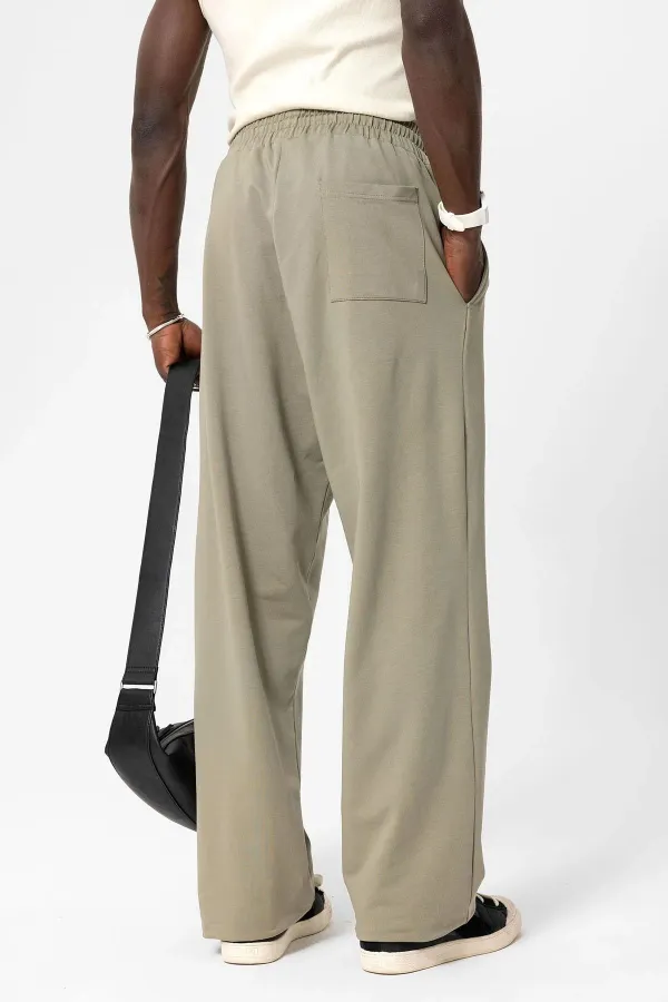 Basic Baggy Eşofman Alt Haki