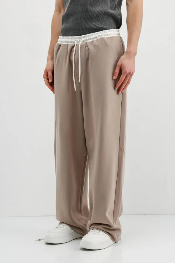 Baggy Fit Eşofman Alt Vizon