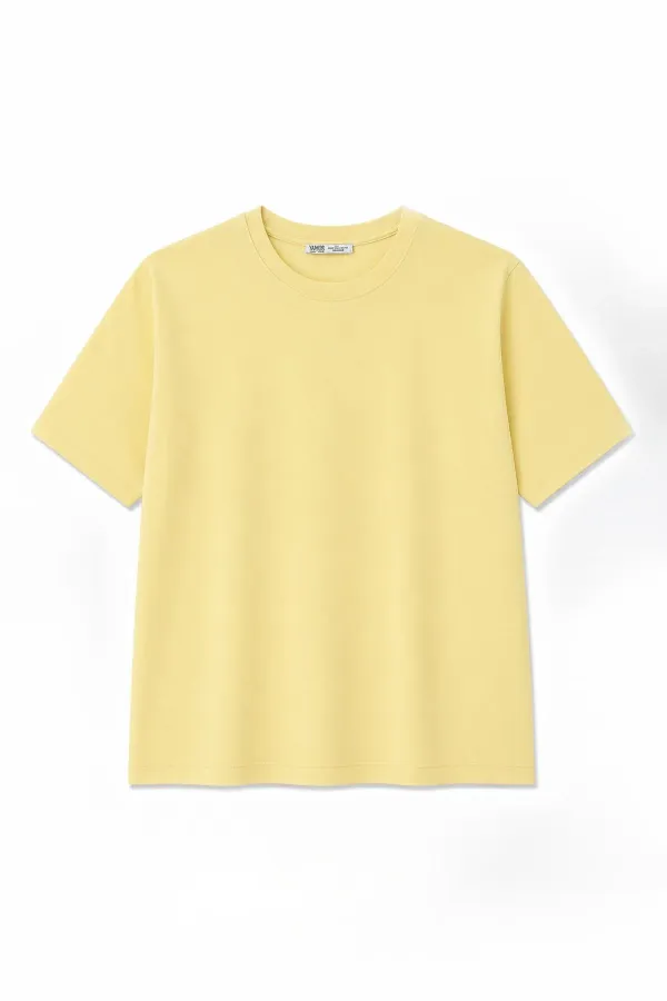 Basic Regular Fit Tişört Sarı