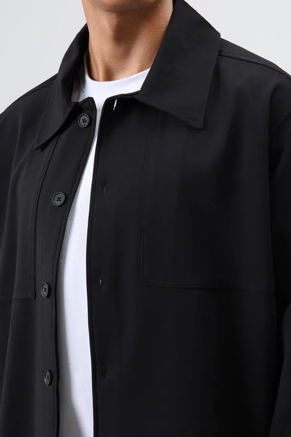 Relax Fit Ceket Siyah