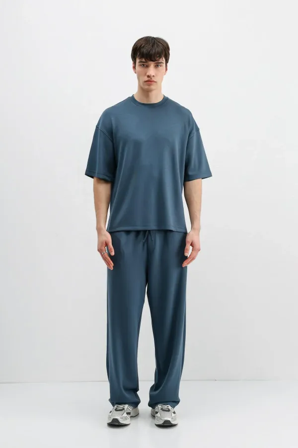 Modal Karışımlı Baggy Eşofman Alt İndigo