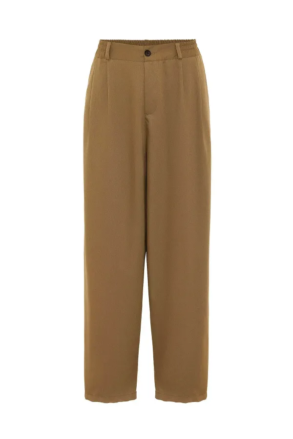 Baggy Fit Kumaş Pantolon Haki