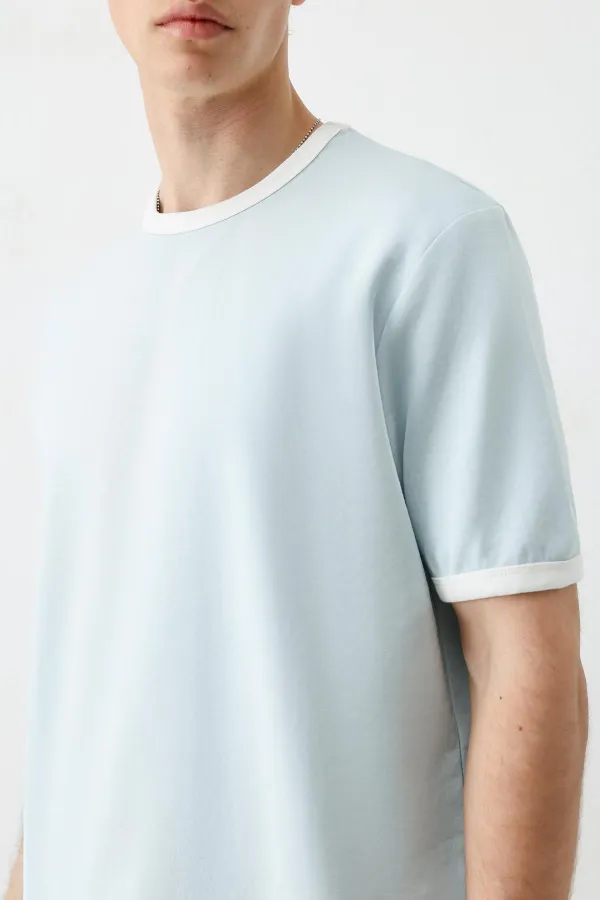 Kısa Kollu Regular Fit Tişört Bebe Mavi