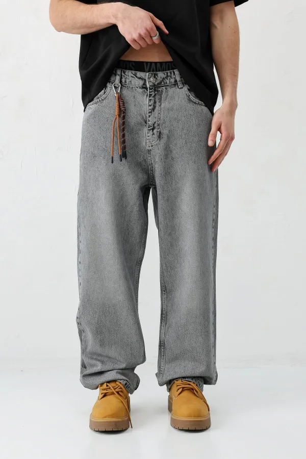 Baggy Fit Jean Gri