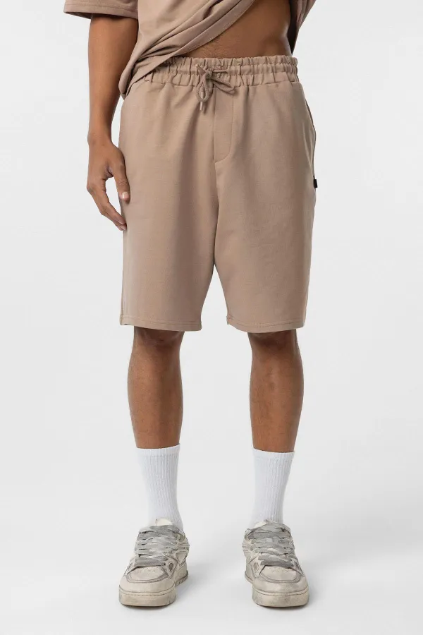 Basic Oversize Şort Takım Vizon