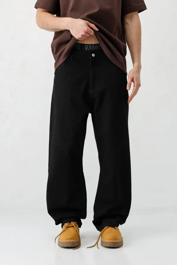 Baggy Fit Jean Siyah-Siyah