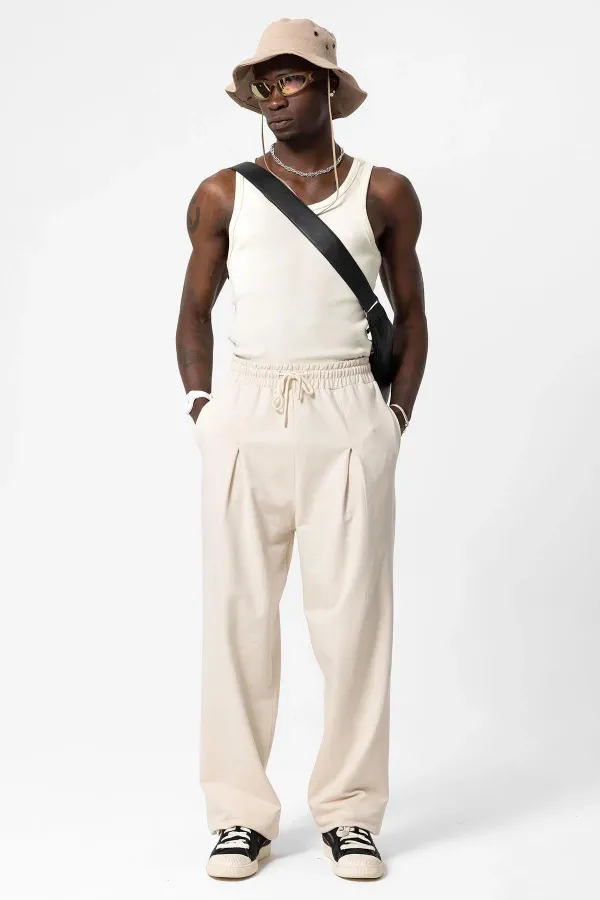 Basic Baggy Eşofman Alt Taş