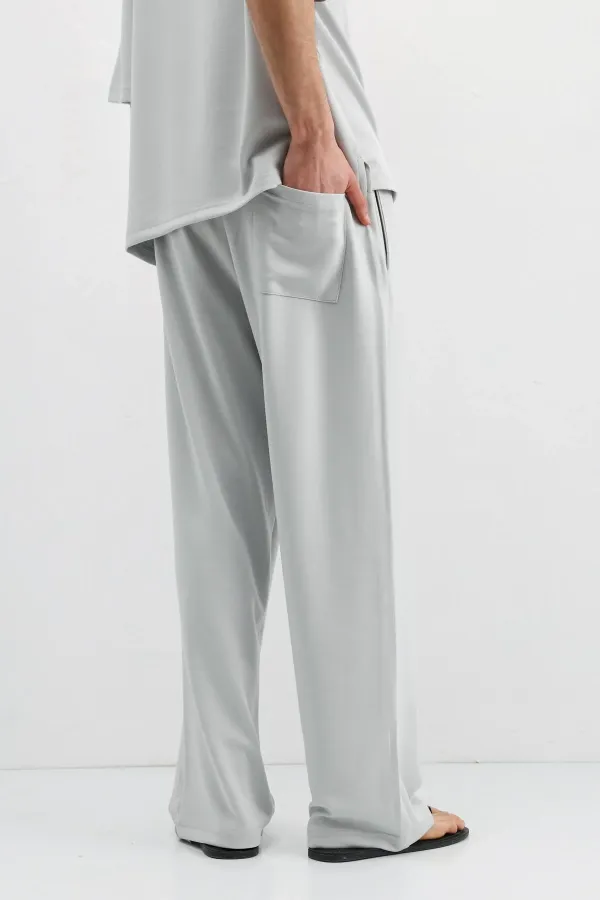 Modal Karışımlı Baggy Eşofman Alt Açık Gri
