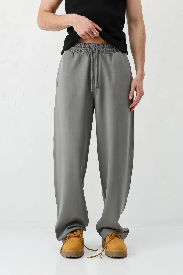 Balloon Fit Eşofman Alt Füme