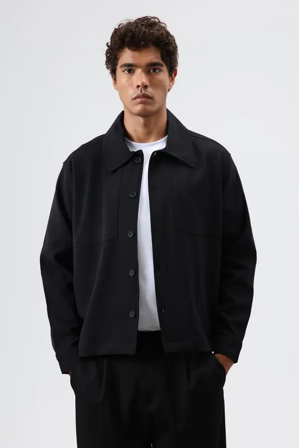 Relax Fit Ceket Siyah