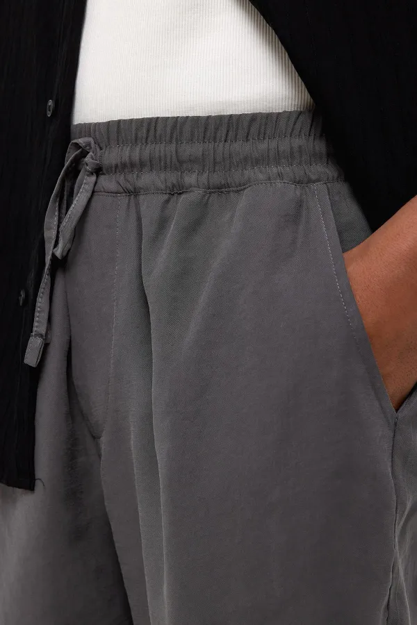 Oversize Modal Kumaş Bermuda Şort Antrasit