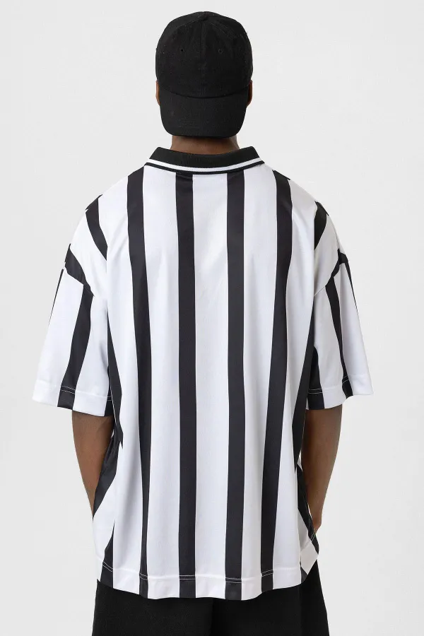 T-shirt oversize imprimé en jersey blanc