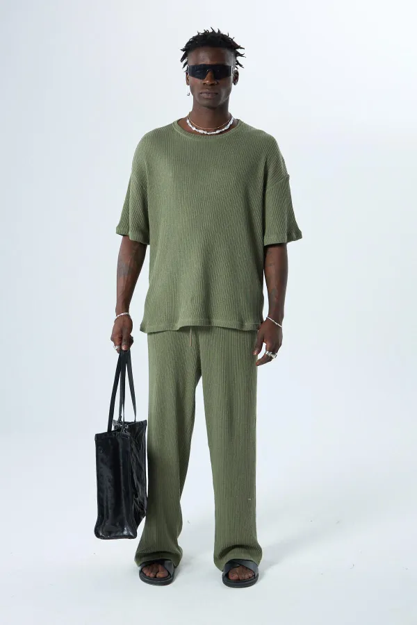 Basıc Oversize Takım Haki