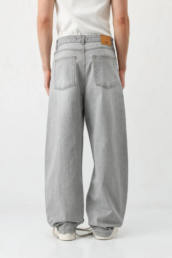 Super Baggy Fit Jean Ice Grı