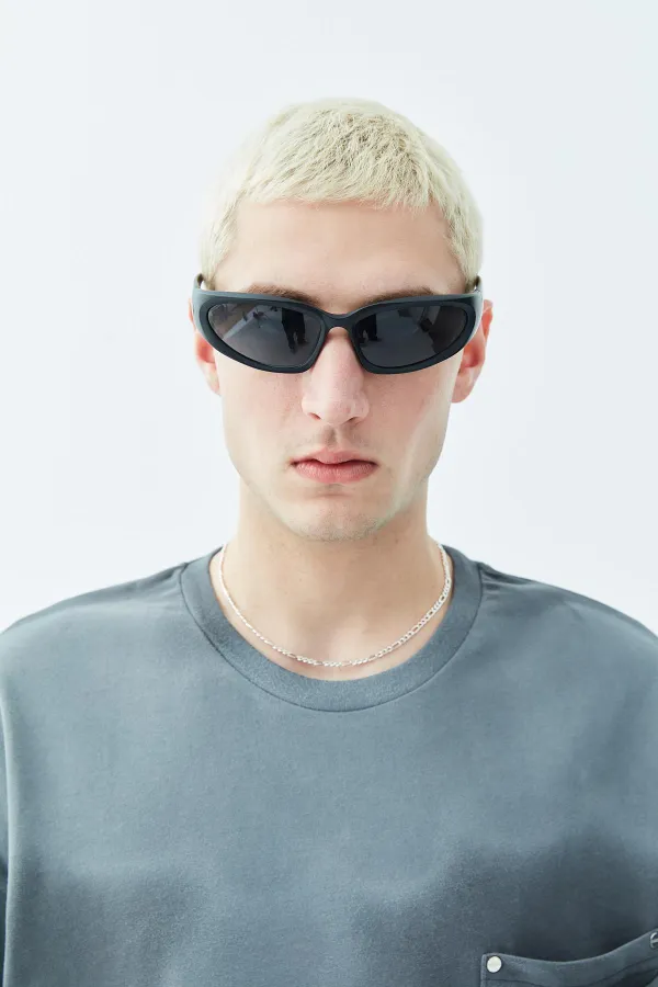 Washed Oversize T-Shirt with Pocket Detail, Dark Gray