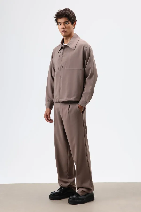 Relax Fit Ceket Vizon