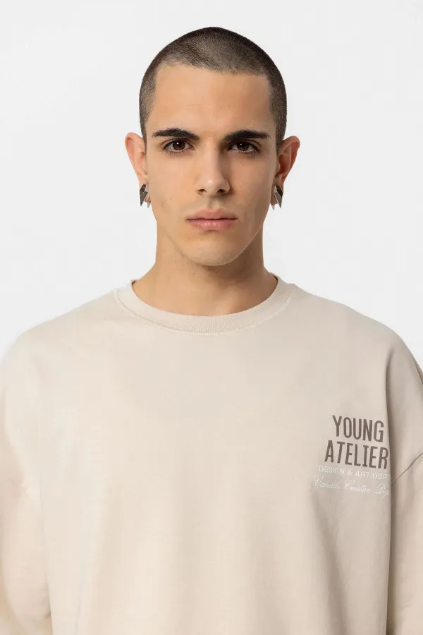 Young Atelıer Baskılı Oversize Eşofman Takım Taş Young Atelıer Baskılı Oversize Eşofman Takım Taş