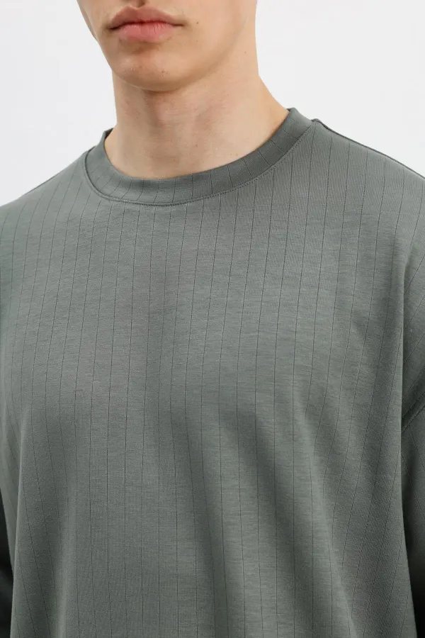 Corduroy Oversize T-Shirt Khaki