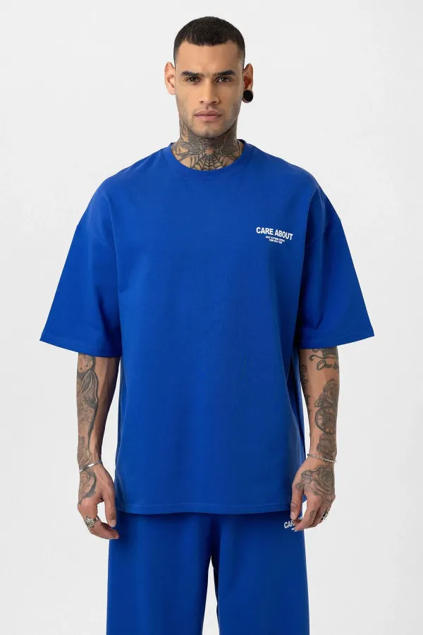 Care About Printed Oversize Tracksuit Set - Black