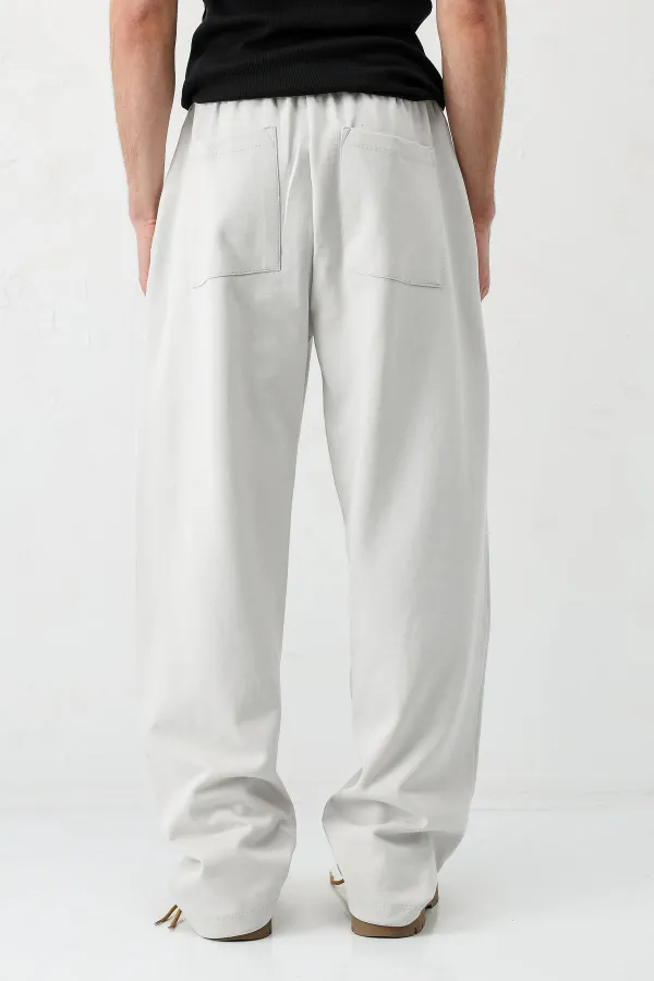 Balloon Fit Eşofman Alt Açık Gri