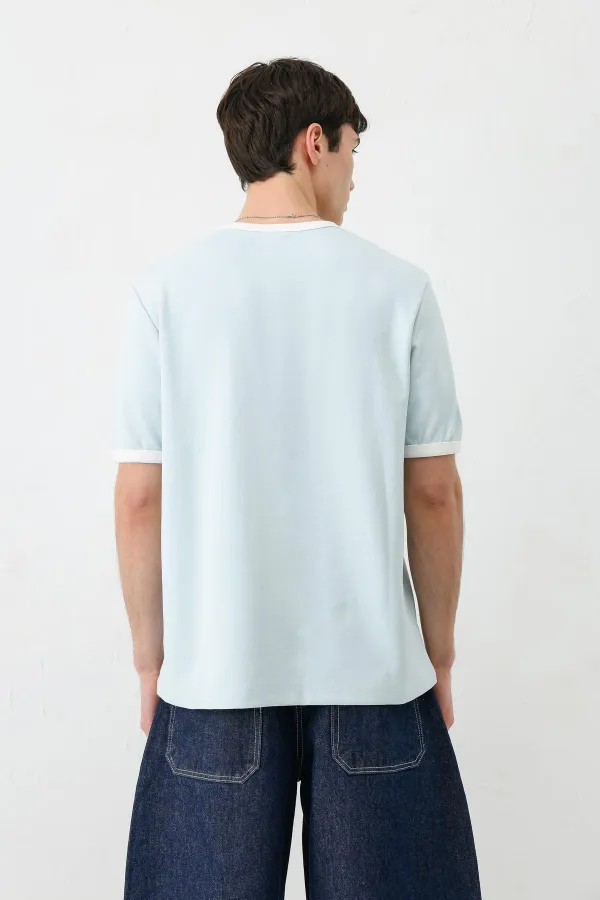 Kısa Kollu Regular Fit Tişört Bebe Mavi