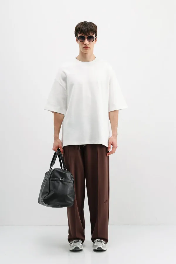 Baggy Fit Eşofman Alt Kahve