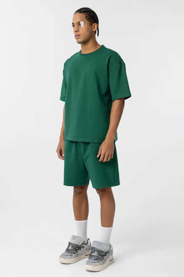 Basic Oversize Şort Takım Nefti