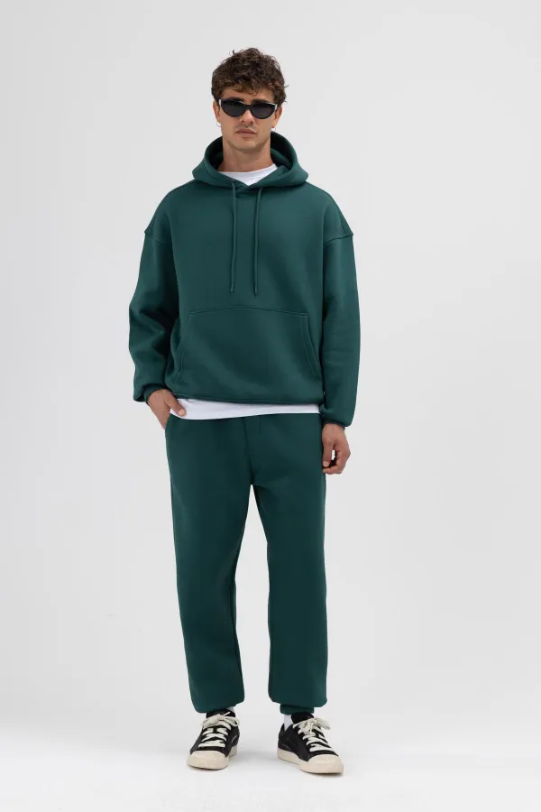 Basic Sweatpants with Elasticated Cuffs, Navy Blue