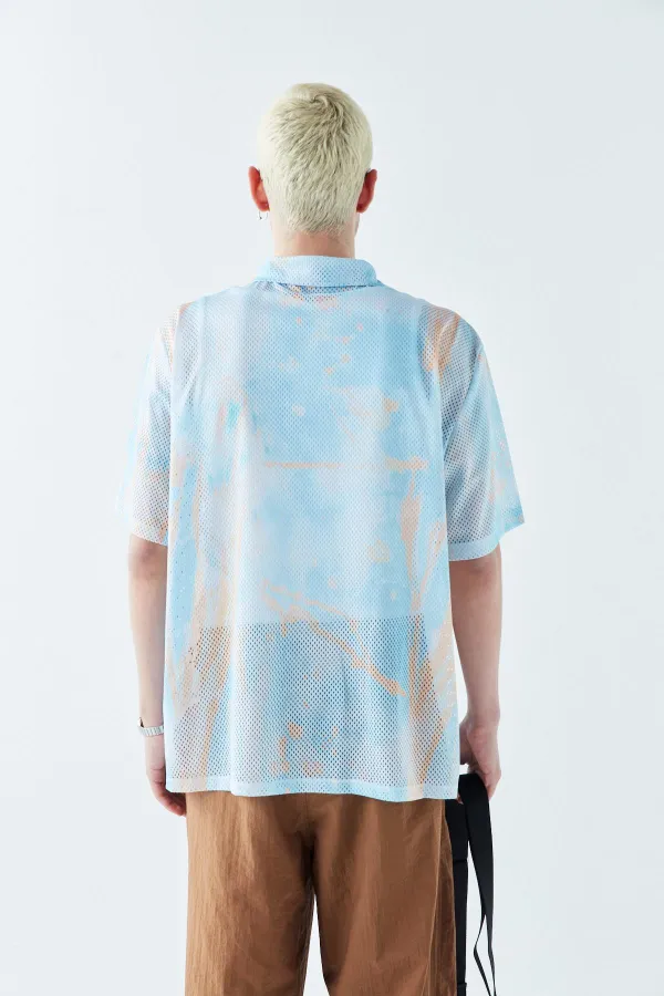 Patterned Corduroy Oversize Shirt Pattern-6