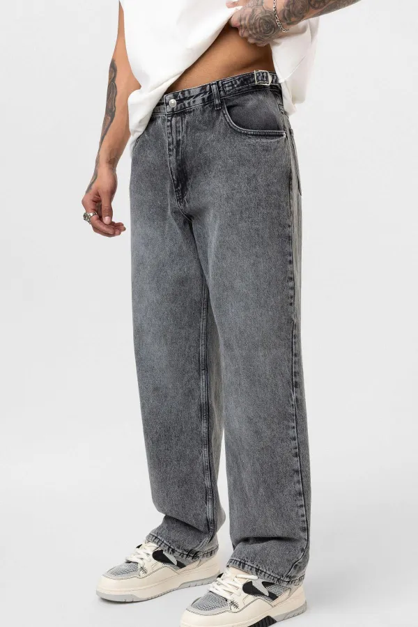 Relaxed Fit Jean Gri