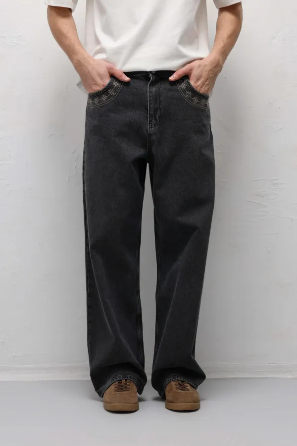 Relaxed Fıt Jean Gri