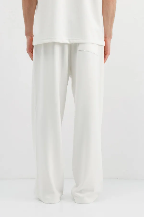 Modal Karışımlı Baggy Eşofman Alt Ekru