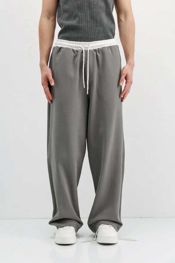 Pantalon de survêtement ample gris foncé