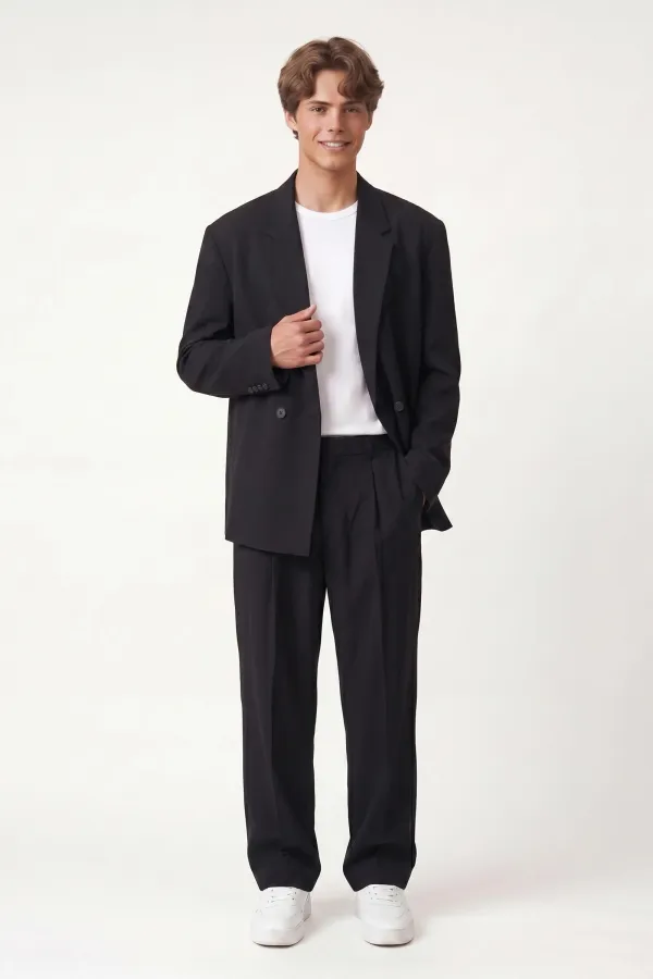 Oversize Lyocell Blend Set Black