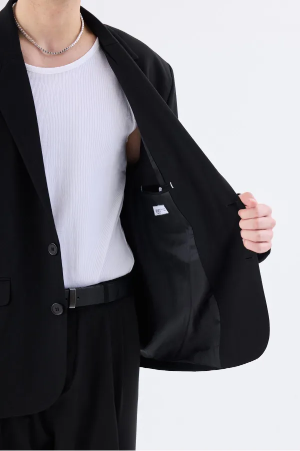 Klasik Oversize Takım Elbise Siyah