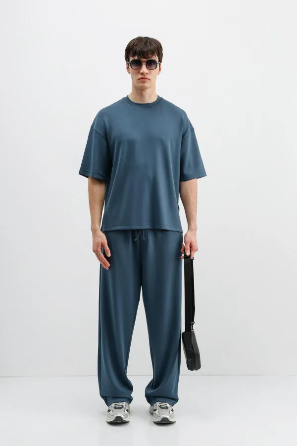 Modal Karışımlı Baggy Eşofman Alt İndigo